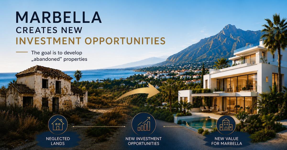 Marbella is creating new investment opportunities. The aim is to develop 'abandoned’ properties