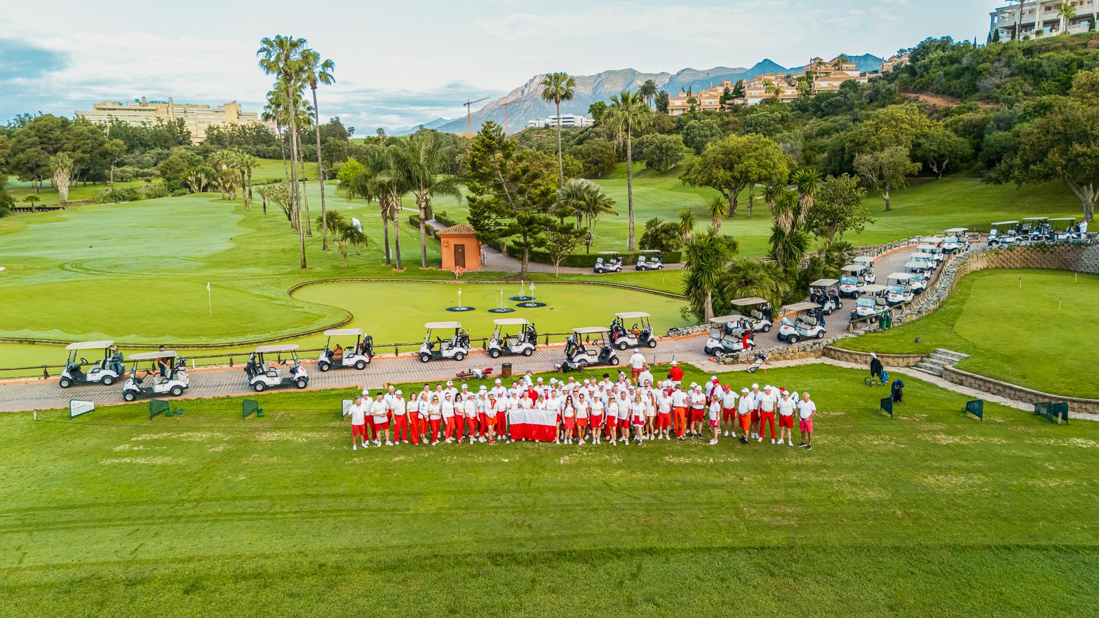 Agnes Inversiones Invitational golf tournament in red and white for May 3